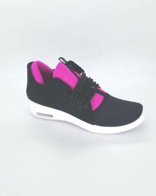 7864 Air Jordan Niñas Primera Clase GG Tenis Negro/Fucsia-BLANCO Talla 6.5Y EE. UU. Foto 1 de 4