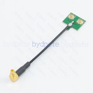 Y Typ Splitterkabel 1x MMCX Stecker auf 2x IPX UFL IPX1 u.FL Buchse SMD PCB 1,37 mm - Bild 1 von 7