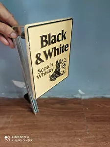 Rare vintage BLACK & WHITE SCOTCH WHISKY advertising bar wall hanging of 60's. - Picture 1 of 17
