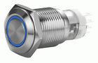 Install Bay MIBRSSB16 5/8" Momentary Button Switch, Stainless Steel w/ Blue LED