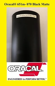   1 Roll 24" X 10yd ( 30 feet) Black Matte Oracal 651  Vinyl Adhesive  Sign 070 - Picture 1 of 2