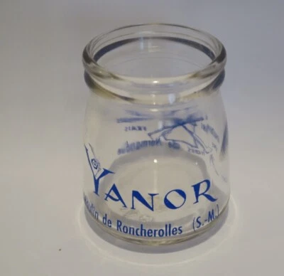 Ancien pot yaourt yoghourt YANOR Moulin de Rocherolles old french yogourt 4 - Photo 1/2