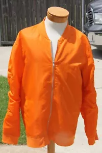 Elwood Men's XLarge Bomber Flight Jacket Full Zip Windbreaker Orange Sz XL - Picture 1 of 8