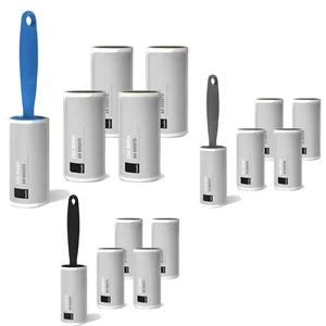 Rodillo de pelusa de tela Keplin 5 cabezas adhesivas 1 mango elimina rápidamente piel de animal gato - Imagen 1 de 21