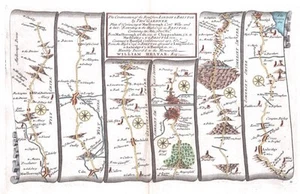 Antique map, The continuation of the Road from London to Bristol, T Gardner, - Picture 1 of 1