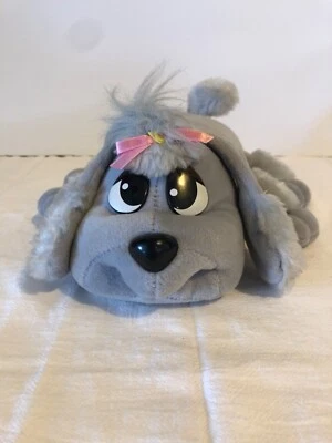 DE COLECCIÓN 2000 CACHORROS LIBRA GRIS FELIZ WAGGIN’ CACHORROS ROSA COLLAR CINTA 11” PELUCHE Foto 1 de 4