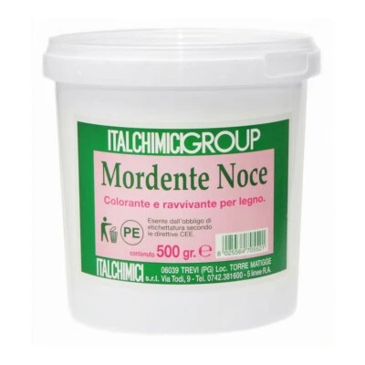 MORDENTE COLORANTE RAVVIVANTE PER LEGNO IN POLVERE NOCE 500 G. ITALCHIMICI - Immagine 1 di 4