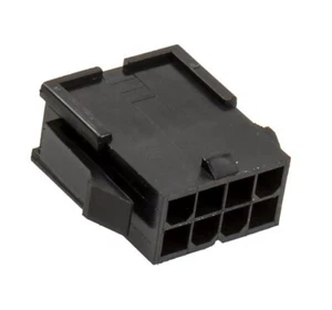 8 Pin Stecker ATX EPS Stromanschluss Buchse schwarz + 8 Stecker Pins UK MacroMods - Bild 1 von 2