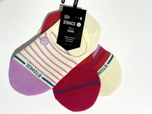 Stance Fulfilled 3 Pack No Show Socks Pink Purple Teal Women's Medium M NWT - Picture 1 of 4