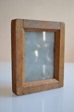 Ancien châssis presse photo en bois avec vitre en verre pour plaques 12 / 9 cm