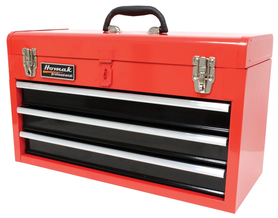Homak 20″ Three Drawer Ball Bearing Toolbox - Image 1 of 1
