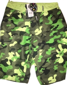 Maui And Son Polyester Boys Army Green Camo Board Shorts Size 14 MSRP $42.00 - Picture 1 of 10