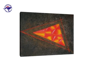 PINTURA AL ÓLEO TRIÁNGULO ABSTRACTA DECORACIÓN MODERNA ARTE CONTEMPORÁNEO SOBRE LIENZO - SIN MARCO - Imagen 1 de 5