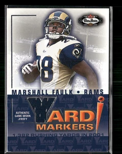 Marshall Faulk 2002 Fleer Box Score Yard Markers Jeresy  - Picture 1 of 2