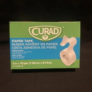Curad Paper Adhesive Tape, 3” x 10 Yd It Is A 4 Pack - Picture 1 of 2