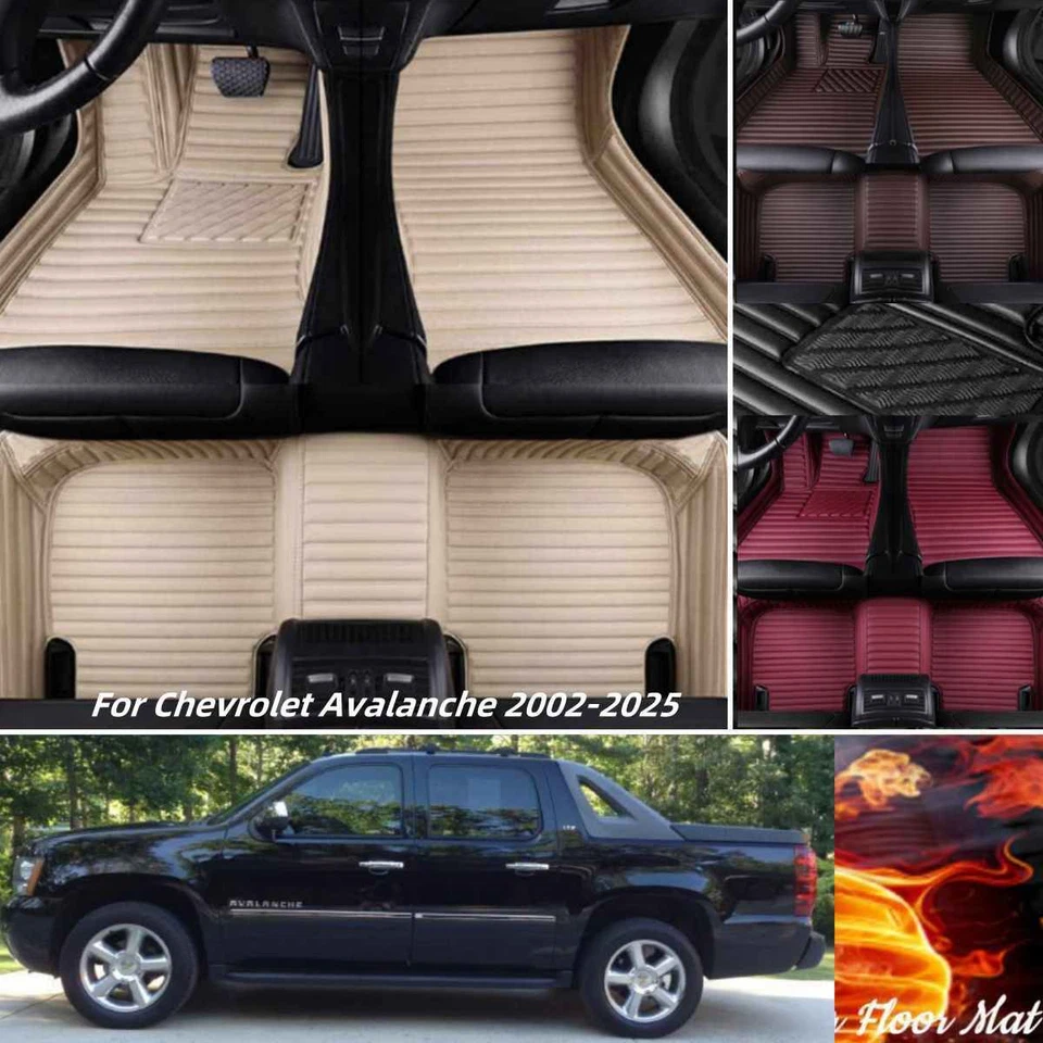 For Chevrolet Avalanche 2002-2025 Car Floor Mats Carpets Auto Waterproof Custom Foto 1 de 4