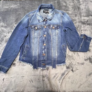 William Rast Denim Distressed Jacke mit Knopfleiste Gr. M Justin Timberlake T Ayala - Bild 1 von 9