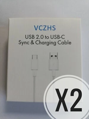 [2 pcs] 3 ft USB Type C Cable Charging Cord Samsung S9 S8 Plus Note 8 9 iPad Pro - Image 1 of 4