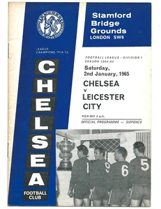 Chelsea v Leicester City Football League Div One 1964-65 Programme Excellent - Picture 1 of 4