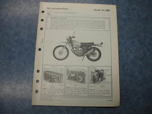 1973 1974 XL350 73 74 XL-350 HONDA OEM DEALER ASSEMBLY SET UP MANUAL - Picture 1 of 3