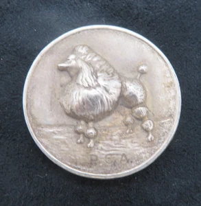 Vintage PCA Poodle Club Of America Ster Silver Medallion Medallic Art Co NY - Picture 1 of 4
