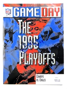 Larry Brown Signed Autographed Game Program 1995 Playoffs vs. Eagles JSA AH03313 - Picture 1 of 4