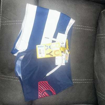 Pantalones Cortos Roxy Azul Marino Blanco Talla 0 Foto 1 de 4