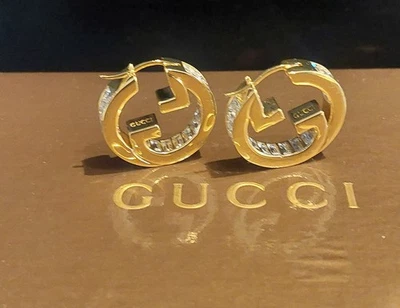 Gucci кристалл обруч GG серьги - коробка и мешок для пыли включены - Изображение 1 из 3