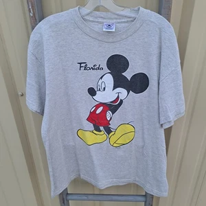 Camiseta De Colección Mickey Mouse Florida Grande Gris Gráfico Walt Disney World Años 90 Y2K - Imagen 1 de 6