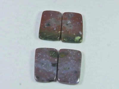 24-25MM Bloodstone Octágono 02 piezas emparejado par cabujón para la fabricac... - Imagen 1 de 4