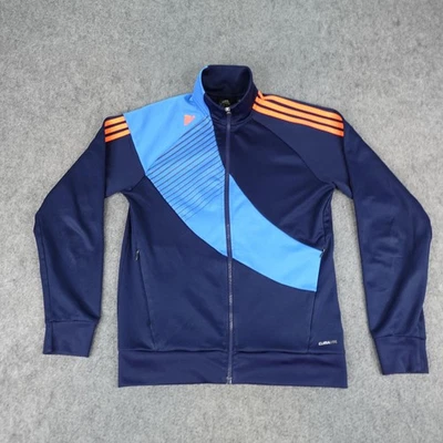 Adidas Jacket Mens Medium Navy Orange Climalite Full Zip Soccer Track Predator - Image 1 of 4