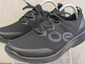 OOFOS OOmg Sport LS Mens Size 9.5 Shoes Black Lace-Up Slip On Comfort Recovery - Picture 1 of 11