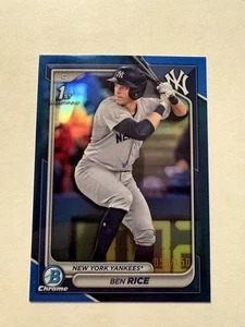 Bowman Chrome 2024 - Prospects Ben Rice #BCP-186 refractor azul/150 (RC) - Imagen 1 de 3