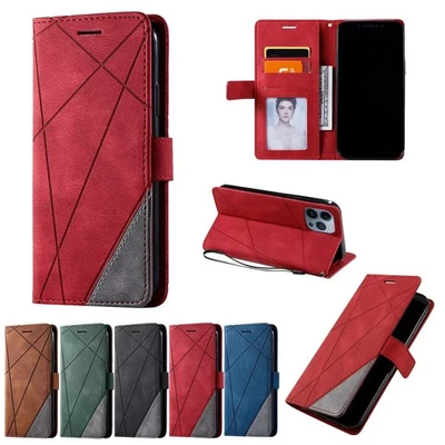 Splice Leather Wallet Cover Case For Xiaomi 14 Redmi 13 Note 14 12 13 Poco X6 X7 - Image 1 of 4