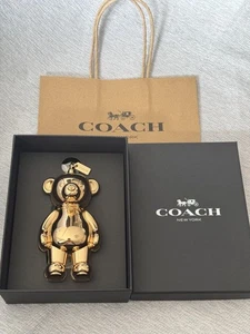 COACH Bear Ornament Key Chain Charmed Metal Brass Fashion Hobby Collection - Imagen 1 de 12