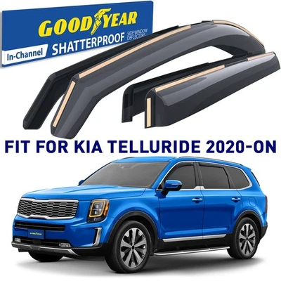 Deflectores de ventana lateral protectores de lluvia para Kia Telluride 2020-2025 Foto 1 de 4