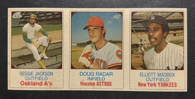 1975 Hostess Panels 88/89/90 REGGIE JACKSON / DOUG RADAR / ELLIOTT MADDOX - LQQK - Image 1 of 2