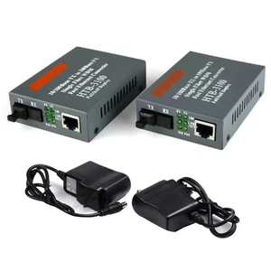 HTB-3100AB Single Fiber SC External Power Supply Optical Media Converter 10/100M - Afbeelding 1 van 12