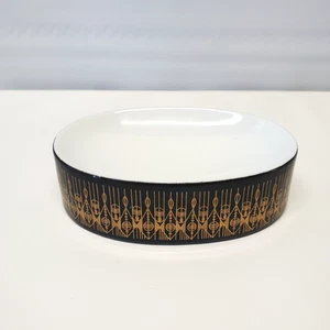 Hans Theo Bauman for Rosenthal Mid Century Ceramic Soap Dish Black and Gold - Picture 1 of 17