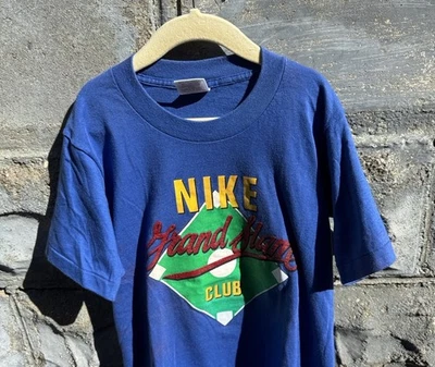 Vintage Nike T-Shirt Boys M/L Graphic Print Swoosh Retro 90's Grand Slam USA - Изображение 1 из 4