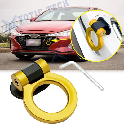 For Hyundai Elantra Track Sporty Racing JDM Gold ABS Dummy Tow Hook Decor Ring - Image 1 of 4