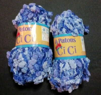 2 НОВЫЕ МОТКИ ПРЯЖИ PATONS CICI БРАЗИЛЬСКИЕ СИНИЕ МНОГОЦВЕТНЫЕ МОТКИ ДЛЯ ВЯЗАНИЯ КРЮЧКОМ РУКОДЕЛИЯ 1,75 унции ea - Изображение 1 из 3