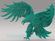 3D Model STL File for CNC Router Laser & 3D Printer Eagle Flying to Attack