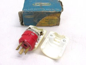 NOS! LEVITON 70520 TURNLOK PLUG 20 A, 125 V, 3-POLE 3-WIRE GROUNDING - Picture 1 of 4