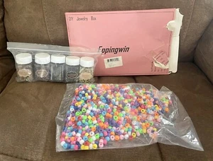 Eppingwin 1000 Pony Beads & Duufin 2500 Piece 5 mm Micro Link Hair Extension Lot - Picture 1 of 10
