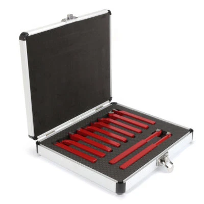 11 PCS 3/8“ CARBIDE TIP TIPPED CUTTER TOOL BIT CUTTING SET METAL LATHE TOOLING - Image 1 of 4