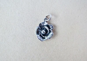 925 Sterling Silber Blume Anhänger 1,2 Gramm - Bild 1 von 7