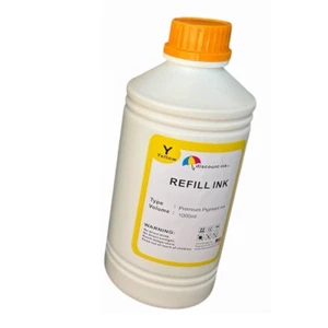 1000ml Wkład Żółty atrament pigmentowy do drukarki HP Canon Epson Brother i CISS - Zdjęcie 1 z 2