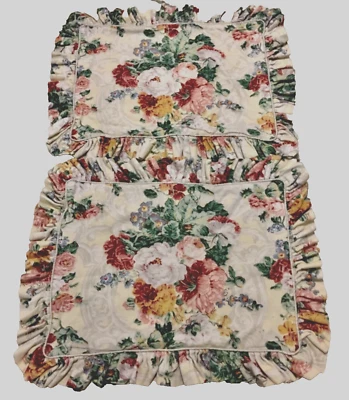 2 FALETAS CON VOLANTES FLORALES DE ALGODÓN PARA CORTINAS HECHAS A MEDIDA Talla Estándar Foto 1 de 4