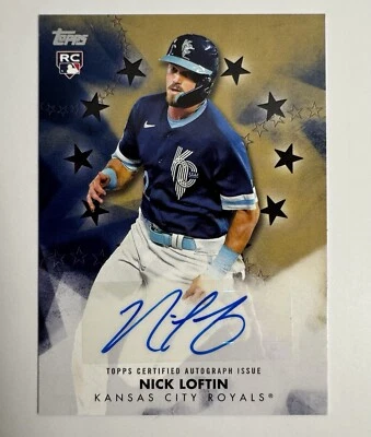 2024 Topps Series 1 Nick Loftin Rookie Auto Black Parallel #/199 Royals BSA-LOF - Image 1 of 4